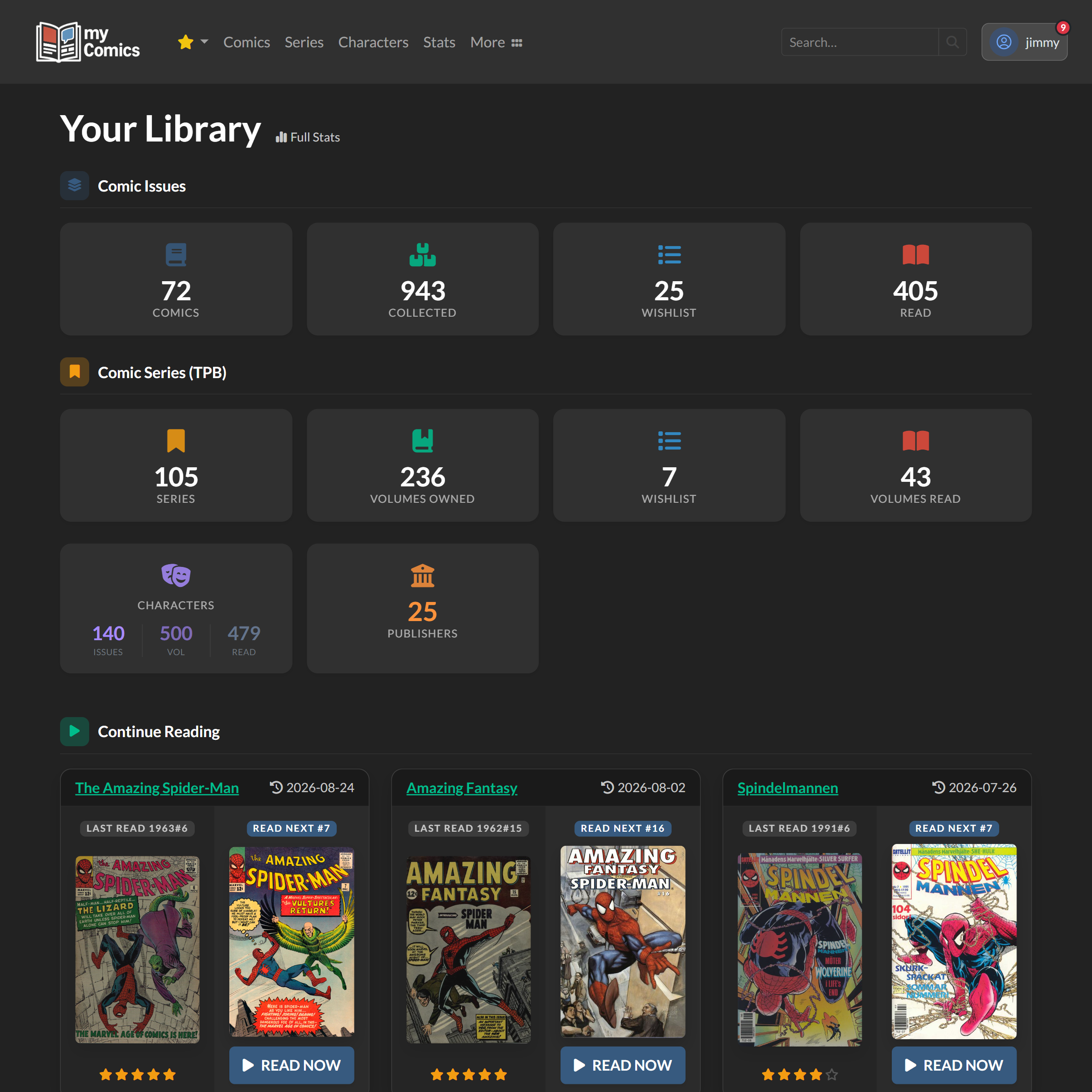 MyComics – databas för serietidningssamlingen